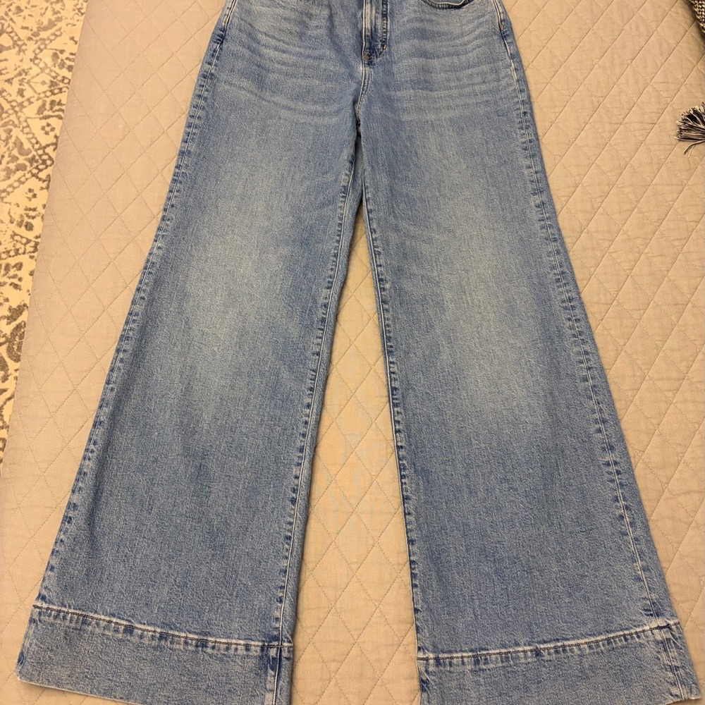 J. Crew Sky Blue Wide-Leg Jeans